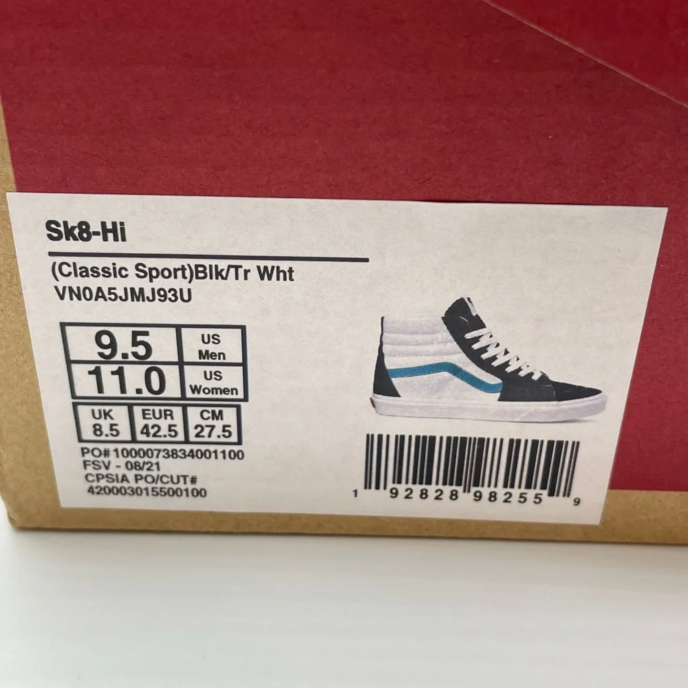 Vans Sk8-HI Skate Shoes Women’s  Sz‎ 11 & 12 Brand New!